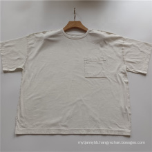 100% cotton Custom design logo mens washed short sleeve ribbed mock neck oversized t-shirts